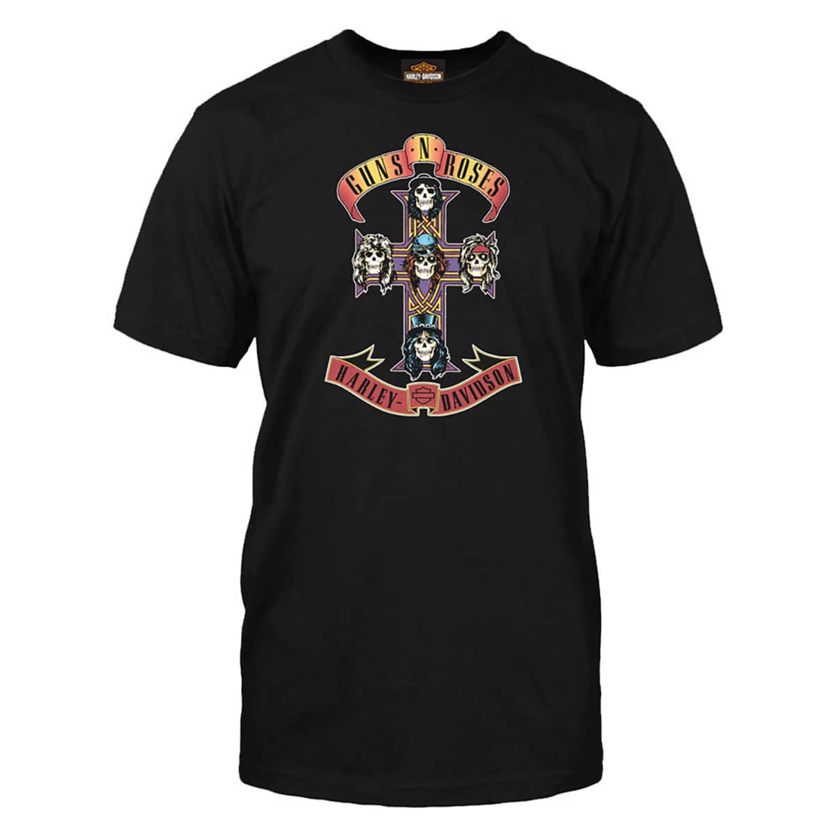 Harley-Davidson® Men's Guns N' Roses AFD Cross Short Sleeve T-Shirt, Solid Black