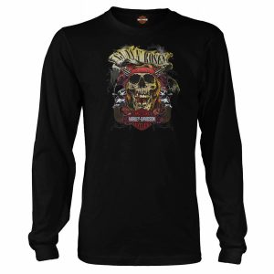 Harley-Davidson® Men's Guns N' Roses Trashy Long Sleeve Shirt, Solid Black