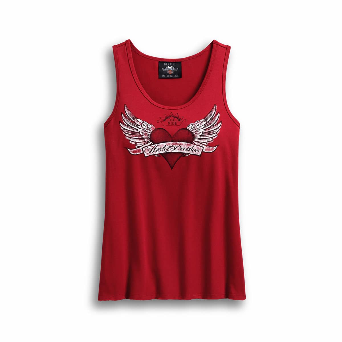 Harley-Davidson® Women's Winged Heart Sleeveless Tank Top - Red
