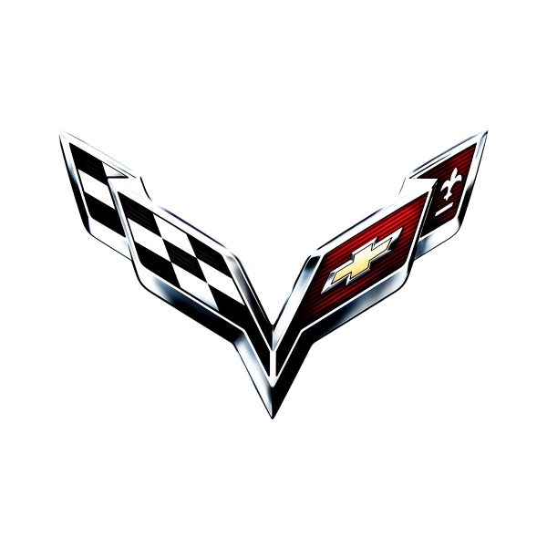 Door Sill Plate Kit - Chrome Corvette Logo